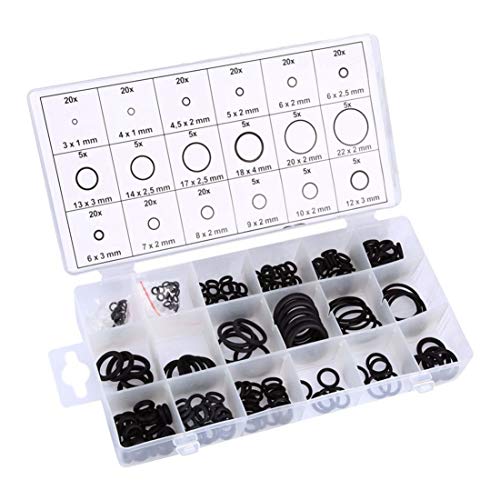 Rubber O Rings 225Pc Tap Seal Plumbing Washer Set Metric Assorted Rubber O Rings - Thumbnail 2