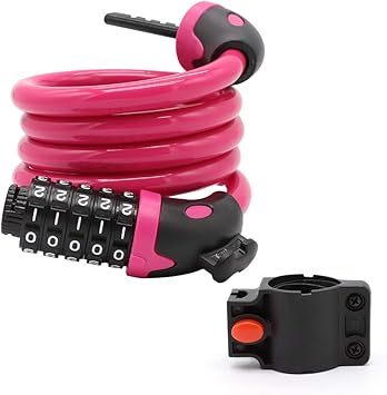 Amazon Takebest 自転車鍵 自転車ロック ワイヤーロック 自転車 ダイヤルロック バイクロック チェーンロック ロードバイク 鍵 クロスバイク 鍵 盗難防止コードロック 長10mm 5桁 防盗 日本語説明書付き Ty566 ７色選ぶ Takebest ケーブルロック