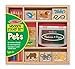 Melissa & Doug Wooden Stamp Set: Pets - 9 Stamps, 5 Colored Pencils, and 2-Color Stamp Pad