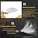 Sougayilang Jigs Fishing Lures Sinking Metal Spinner Bait Micro Jigging Bait-E-2.56in/0.42oz-5PCS with Box