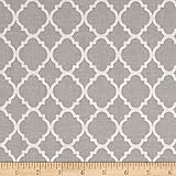 Quatrefoil Grey/White Fabric By The Yard