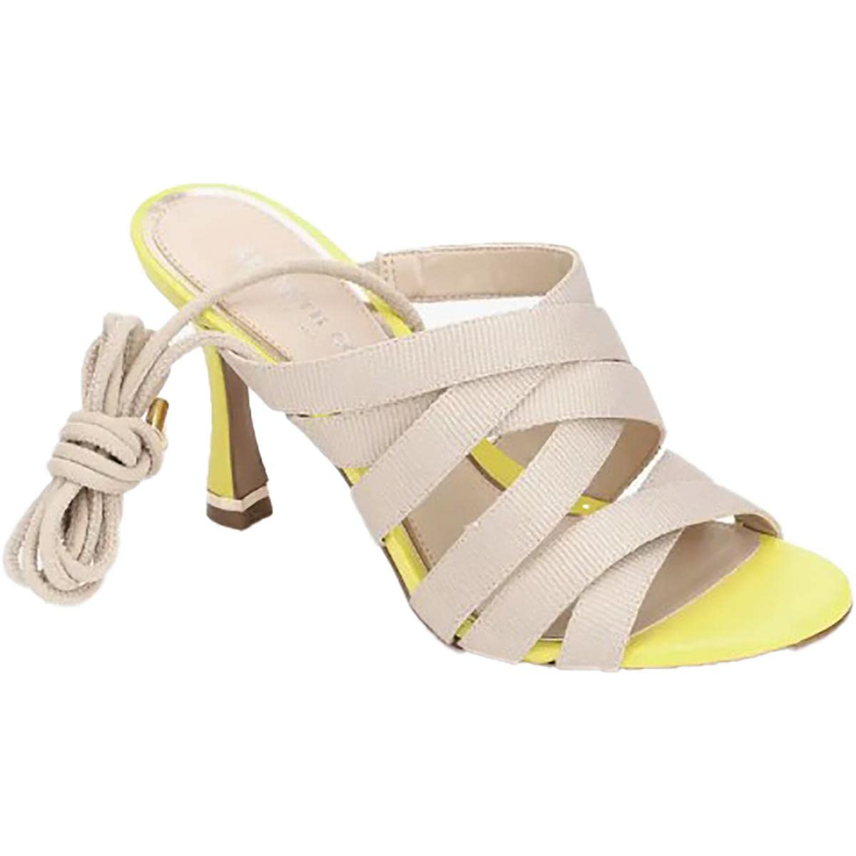 Photo 1 of Kenneth Cole Women's Women's Blanche 85 X Band Wrap Heeled Sandal, Stone Combo, 8