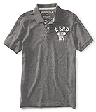 Aeropostale Men's Aero 1987 Ny Logo Jersey Polo Shirt