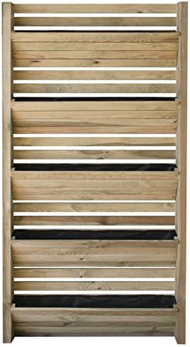 HUERTO VERTICAL MADERA GEOTEXTIL EDEN 90X20X180 CM: Amazon.es ...