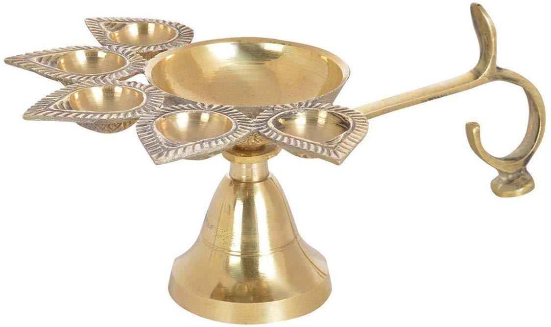 Verbier Home D�cor Item Diya Arti/Lord Statue for Personal Use and Gifting Purpose (Panch Arti)