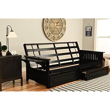 Amazon Com Kodiak Furniture Kfphdbkframeset3 Futon Storage