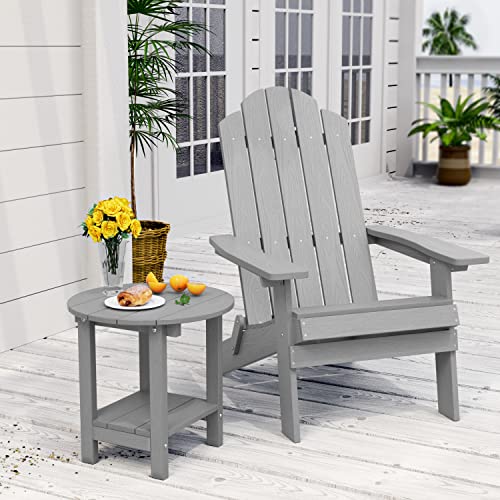 MXIMU Round Outdoor Side Table Adirondack Tables 18 Inch Chairside End