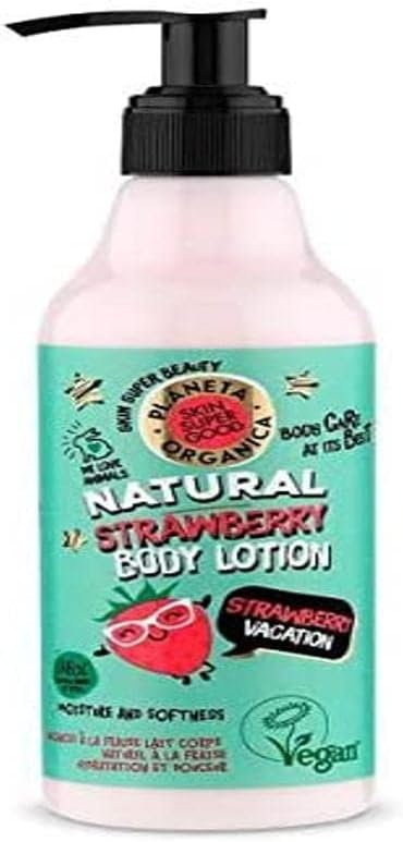 Organic Shop Strawberry Moisturizing Body Lotion 250 ml Natural Skincare
