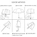 RAINYGO Umbrellas Travel Folding Automatic Umbrella Strong Windproof Compact 210T 10 Ribs Light Weight Auto Open Close