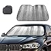 Big Ant Windshield Sun Shade + Bonus Car Window Shade, Car Sun Shade Keeps Vehicle Cool-UV Ray Protector Front Windshield Sunshade Fit for Most Cars SUV Trucks Minivans(55.1 x 27.5 inches)