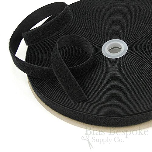27 Yard Rolls of Black Sew-on Hook and Loop Fastening Tape, 3/4" Wide