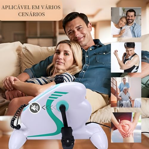 Mini Bicicleta Bike Ergométrica para Exercícios, Mini Bicicleta Elétrica com Display LCD e Regulador de Intensidade, Bike de Exercício Interno, Bike Ergometrica, Exercitador de Pernas, 110 V
