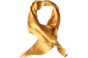 GERINLY Solid Color Long Neckerchief Pure Skinny Scarf Necktie for 50's Costume Party Halloween Cosplay Accessory