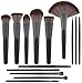 JPNK Synthetic Makeup Brush Set Cosmetics Foundation Blending Blush Eyeliner Face Powder Brush Makeup Brush Kit (Black)