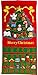 Merry Christmas Green Tree Advent Calendar by Pockets of Learning | Festive Holiday Décor, Seasonal Fabric Wall Hanging | Cloth Christmas Countdown w/ 24 Stuffed Cloth Ornaments
