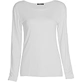 Loxdonz Girls Plain Long Sleeve Scoop Neck T-Shirt Top Kids Basic Stretchy Top