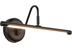 JOOSENLUX Picture Lights for Paintings Hardwired 16.5" Inch Long Dimmable Black Wall Lights with Adjustable Lighting Direction 110V 3000K