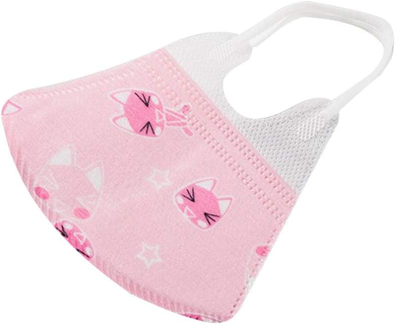 Lefthigh Printed Dust Mask 5PCS Air Purifying Face Mask Cover Cartoon Anti Dust Multi Layer Mouth Filter Masks for Kids (E)