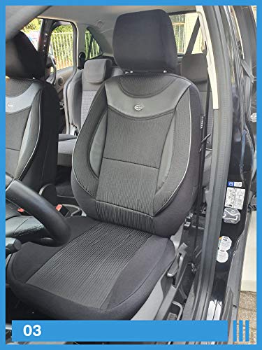BREMER SITZBEZÜGE Autostoelhoezen compatibel met Nissan Qashqai 1 J10 bestuurder en passagiersset vanaf 2006-2013… - Afbeelding 6