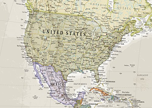 4 Maps+International+Classic+World+Wall