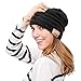 Pococina Bluetooth Wireless Beanie Hat, Hands-Free Sport Knit Cap Speaker, Built-in Mic (HW black)