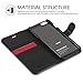 iPhone 6s Plus Case, TUCCH Leather Case for iPhone 6s Plus / 6 Plus (5.5 inch), Wallet Case Folio Book Cover with Credit Card Holders, Kickstand, Magnetic Closure, Black with Red