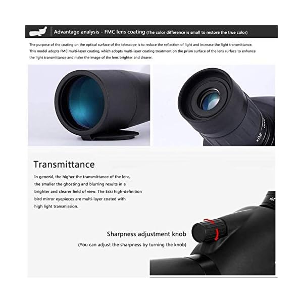 Fernglas, High Definition Nachtsicht-Einzelteleskop 20-60X Outdoor-Sport, für drinnen/draußen – Bild 5