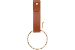 Ciieeo Pu Towel Ring 12cm Bathroom Towel Holder Brass and Pu Material for Home Decor and Bathroom