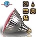 7Pandas LED Red Light Par38 Flood Light Bulbs,1200 Lumen for Porch True Color Full Glass Outdoor Waterproof LED Lights, E26 Base 90W Halogen Equivalent, Halloween, Christmas, Holiday Lighting, 4-Pack