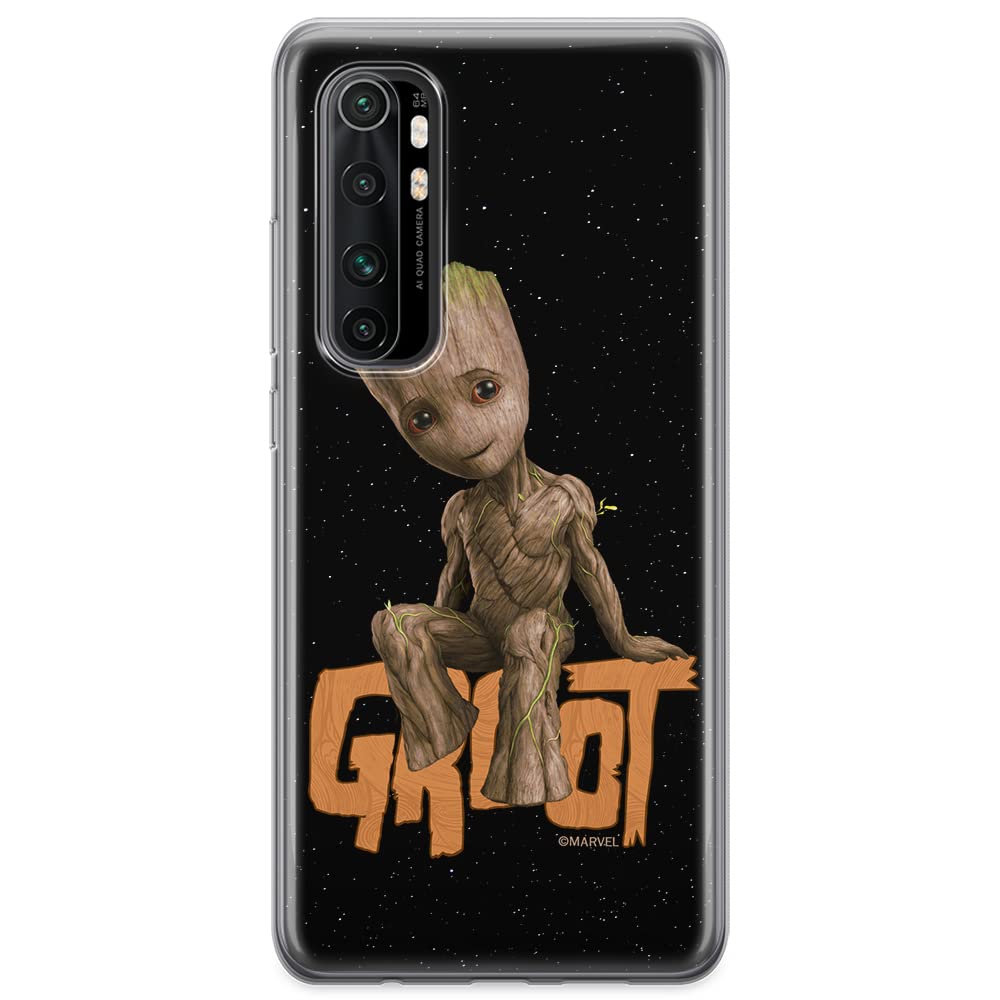 ERT GROUP mobile phone case for Xiaomi MI NOTE 10 Lite original and officially Licensed Marvel pattern Groot 005 optimally adapted to the shape of the mobile phone, case made of TPU