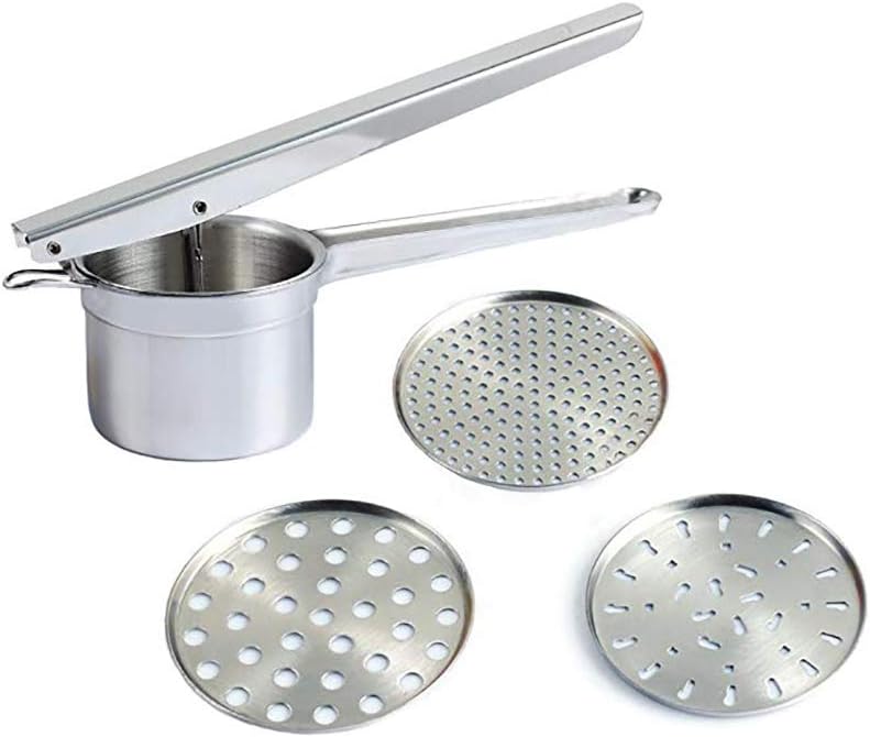 1 set Potato Ricer Stainless Steel With 3 Interchangeable Discs Food