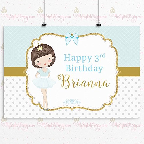 Amazon Com Ballerina Birthday Banner Matte Finish Poster Vinyl