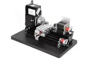 SOBL Mini Mtetal Lathe, 20000rpm Powerful Motor 24W DIY Tool Metal Woodworking Mini Motorized Lathe Machine, Grinder, Driller, Wood Lathe, Metal Lathe Machine, Miller for Wood Plastics