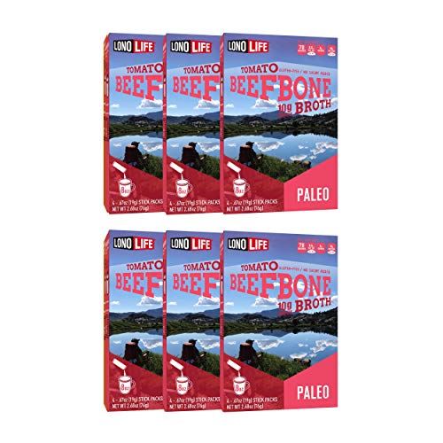 LonoLife GrassFed Tomato Beef Bone Broth Powder with 10g Protein