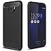 Asus Zenfone V Case, Dretal Carbon Fiber Shock Resistant Brushed Texture Soft TPU Phone case Anti-fingerprint Flexible Full-body Protective Cover For Asus Zenfone 4V V520KL (Black)