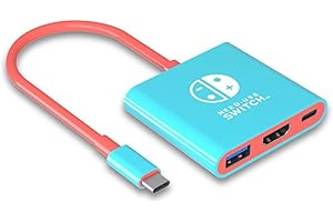 PURBHE Switch TV Docking Station for Nintendo Switch and Steam Deck, TV Dock Adapter Compatible with Nintendo Switch/ OLED HDMI Adapter Max Output 4K60HZ,Portable Nintendo Travel Dock,Not Support Switch 2