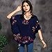 Ashir Aley Batwing Floral Embroidered Loosen Peasant Butterfly Mexican Blouse