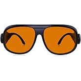 FreeMascot OD 6+ 190nm-490nm Wavelength UV light/Violet & Blue Laser Safety Glasses