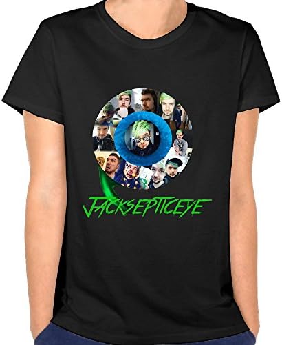 Floraharbour Xinqugaox Women's Septiceye Humor Running Black T Shirts L Short Sleeve