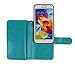 xhorizon TM Premium Leather Folio Book Style Multiple Card Slots Cash Compartment Pocket with Magnetic Closure Case Cover for Samsung Galaxy S5 - Blue