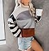 cordat Womens Casual Color Block Oversized Lightweight Sweater Long Sleeve Pullover Tops Grey