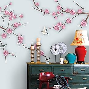 Wall Murals for Bedroom Chinese Style Removable Wallpaper Peel and Stick Wall Stickers - 66x96 inches