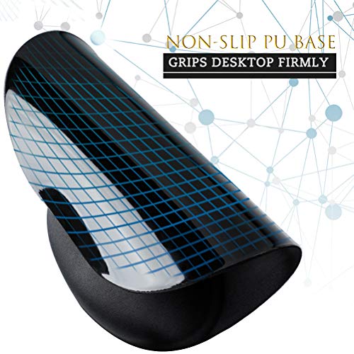MROCO Ergonomic Mouse Pad with Gel Wrist Rest Comfortable Mouse Pad with Wrist Support, Pain Relief Mousepad with Non-Slip PU Base Mouse Mat for Home, Office & Travel, 11 x 8.7 inches, Black - Thumbnail 4