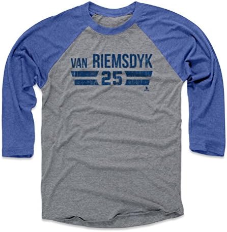 500 LEVEL's James van Riemsdyk Baseball Shirt XXX-Large Royal/Heather Gray - Toronto Hockey Fan Apparel - James van Riemsdyk Toronto Font B