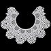 1pc Embroidery Round Ripple Neck African Lace Fabric Collar,DIY Handmade Lace Fabrics for Sewing Supplies Crafts