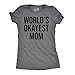 Worlds Okayest Mom T Shirt Funny Mothers Day Tee Gift Sarcastic Hilarious Cute Funny Womens T Shirts Mother's Day T Shirt for Women Funny Sibling T Shirt Dark Grey L