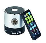 Quran Speaker -Arabic English Mp3 Audio Digital Display 8gb Hd Quality Speaker with Remote Control -35 Recitations of Famous Imams and 30 Different Translations and Tafseer- Best Way to Listen, Learn and Understand Quran. Rechargeable Battery for Indoor & Outdoor Use