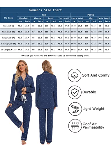 Anjue Women's Pajama Set – Soft Bamboo Short Sleeve PJs With Pockets (Black, XXL & Other Sizes) - View #9