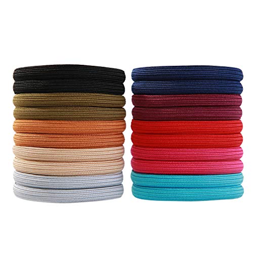 20 Pack: HBY Large Elastics Hair Ties Pony Ponytail Holders for Thick Hair - Stretchy Elastic Hair Bands for Women and Girls
