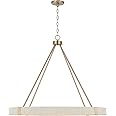 Capital Lighting 449881MA Delaney Modern Hand-Wrapped Rope Round Chandelier, 8-Light 480 Total Watts, 30" H x 36" W, Matte Br